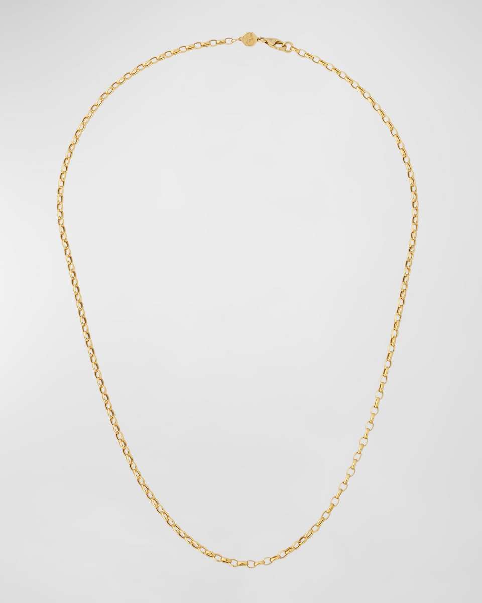 18K Yellow Gold Rolo Chain, 18"L
